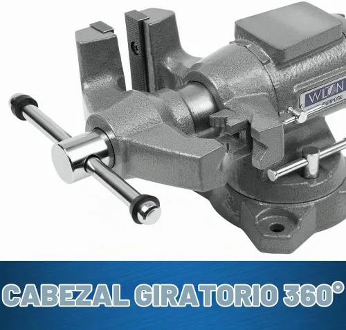 Vista 2 de Morsa de banco multiuso Wilton, 4-1/2" de ancho, 4-1/4" de apertura máxima de la mordaza, 2-1/4" de garganta (Modelo 450P)