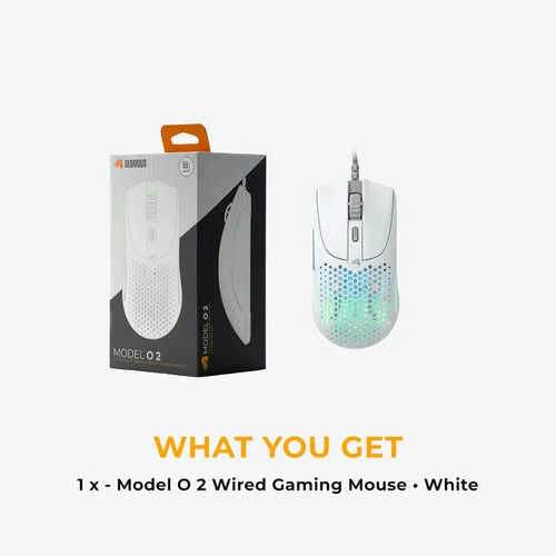 Vista 6 de Paquete combinado de teclado y mouse Glorious Model O 2 White Gaming Mouse y Glorious GMMK 2 Blanco 65% teclado