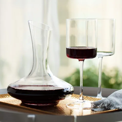 Vista 6 de BTAT - Decantador de vino, 40 onzas, pequeño, decantadores de vino y jarras para regalos