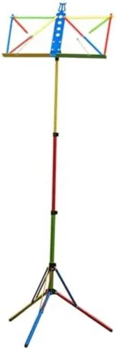 Vista 5 de Paititi Soporte de música plegable resistente y duradero con bolsa de transporte, color negro