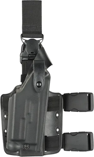 Vista 3 de Safariland 6005 Negro Taser X26 SLS Hood Quick Release Leg Harness Tactical Gun Holster