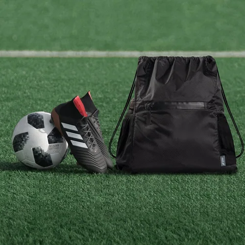 Vista 2 de pack all Mochila con cordón, bolsa de gimnasio deportiva resistente al agua, bolsa de entrenamiento ligera con bolsillo impermeable con cremallera
