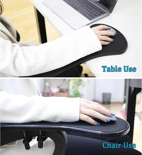 Vista 8 de LL-COEUR Reposamuñecas de apoyo para mesa y silla, extensor de escritorio ergonómico, soporte multifuncional para mouse para computadora (negro)