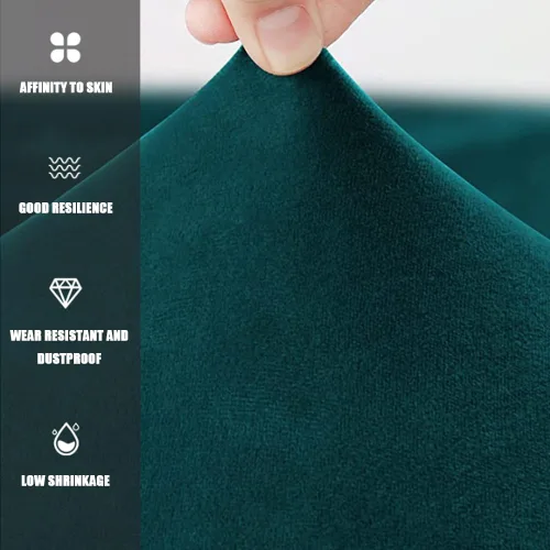 Vista 5 de Lukery Juego de 2 fundas elásticas para sillas de cocina de terciopelo grueso, fundas protectoras lavables para sillas de comedor, restaurantes