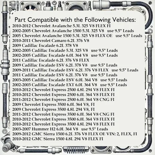 Vista 5 de DRAGON FIRE PERFORMANCE ALTO CALOR 500 Ohm por pie/ft. Serie Street, juego de cables de bujías de alto rendimiento para 1999-2017 Chevrolet GM Chevy