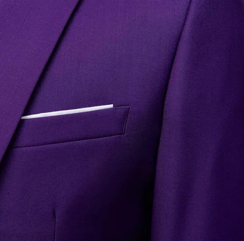 Vista 5 de MOGU Traje ajustado de 2 piezas para hombre, para baile de graduación, negocios, boda, baile (chaqueta de traje + pantalones)