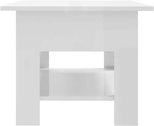 Vista 5 de Coffee Table High Gloss White 40.2x21.7 x16.5 Engineered Wood Modern Coffee for Living Room Dining Center Table for Mesas De Centro para Sala for