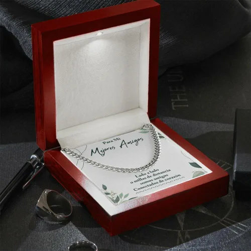 Vista 2 de Regalo Para Mi Mejor Amiga - Regalo Para Una Amiga, Un Regalo Unico Para El Amor De Mi Vida, Para El Amor De Mi Vida, Collar Y Mensaje, Regalos Para
