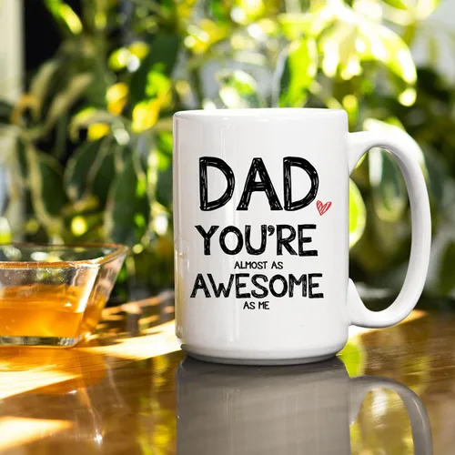 Vista 6 de SANTANNA Taza personalizada con texto en inglés "Friends Distance (¡Awesome Dad You Are!)