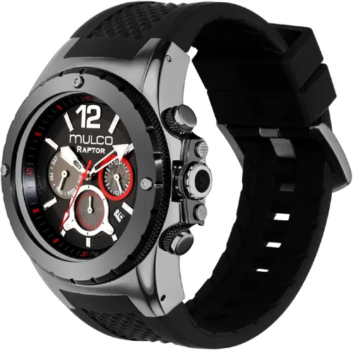 Vista 2 de MULCO Mens Watch Kripton Stainless Steel with Silicone Strap Quartz Chronograph Movement Premium Analog Display, Water Resistant