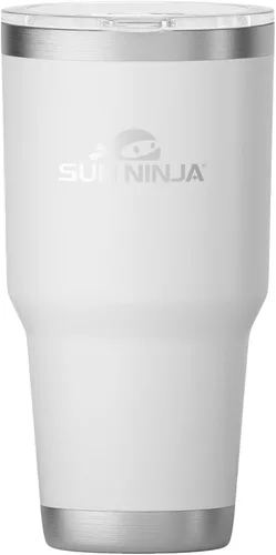 Vista 19 de SUN NINJA Vaso de acero inoxidable de 20 onzas, taza aislada al vacío de doble pared con tapa fácil de abrir, jarra de café de 20 onzas de grado