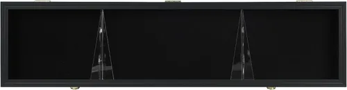 Vista 6 de Vitrina de espada, soporte de pared para gabinete con capacidad para sable militar o espada samurái con cerradura con protección UV, fieltro negro
