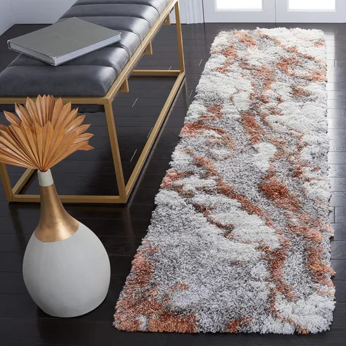 Vista 8 de SAFAVIEH Horizon Shag Collection - Alfombra decorativa, 2 x 3 pies, gris y azul, no desprende pelusa y de fácil cuidado, 2 pulgadas de grosor, ideal