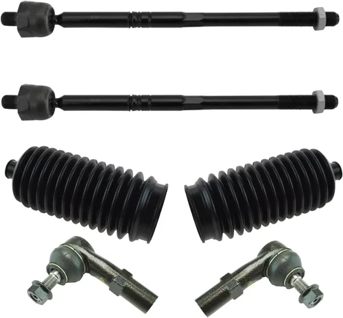 Vista 202 de TRQ Kit de dirección delantera con barra de acoplamiento de fuelle de piñón y cremallera compatible con Toyota Echo 2000-2005