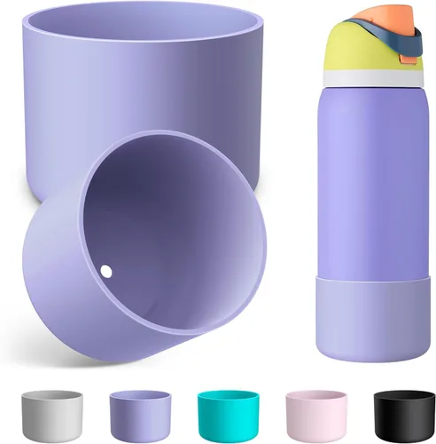 Vista 17 de 2 botas de silicona para botella de agua Owala de 24 onzas, 32 onzas, 40 onzas, funda protectora antideslizante para botellas de agua de acero