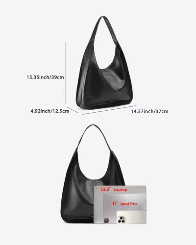 Vista 8 de NEWBELLA Bolso Hobo para mujer - Bolso de hombro y bandolera de cuero sintético, bolso de mano espacioso para el trabajo y uso diario