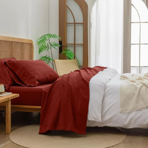 Vista 26 de BESTOUCH Juego de sábanas 100% algodón lavado, tacto de lino, súper suave, cómodo, elegante, ligero, juego de ropa de cama de 3 piezas, color gris