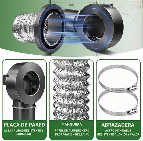 Vista 5 de Kit de conector de acoplamiento de ventilación de secadora magnética, fácil