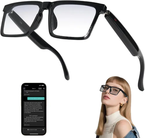 Vista 12 de Lentes de traducción Bluetooth inalámbricos inteligentes AI para hombres/mujeres con altavoces/Bluetooth y más de 140 idiomas traducción