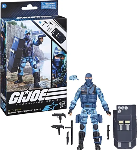 Vista 11 de G.I. Joe Classified Series Jason Shockwave Faria, figura de acción coleccionable, 105, figuras de acción de 6 pulgadas para niños y niñas, con 9