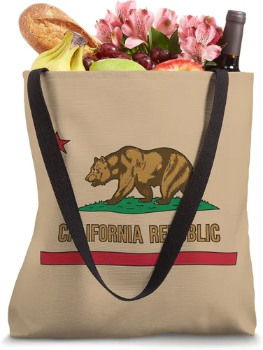 Vista 4 de Bandera de oso de la República de California de los Estados Unidos - Bolsa de mano del orgullo del estado