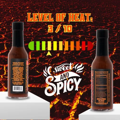 Vista 4 de Hellfire Hot Sauce Ritual Habitual - Salsa picante gourmet a base de frutas con sabores tropicales y curry, 5 onzas