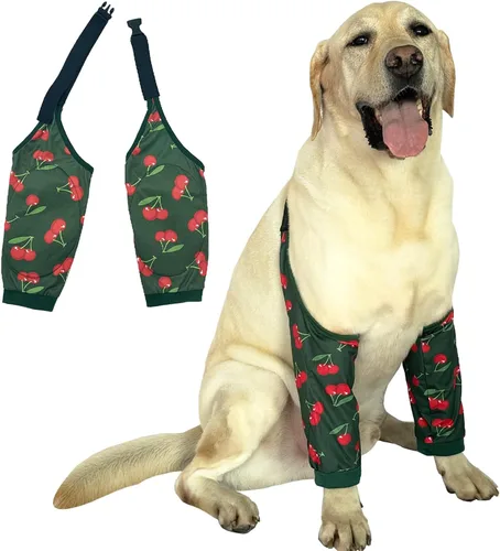 Vista 11 de Rodillera protectora para callos para perros, rodillera frontal, soporte para codo, mangas de mascotas para heridas, tratamiento de callos