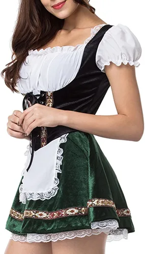 Vista 6 de Oktoberfest - Vestido de carnaval con hombros descubiertos, para mujer