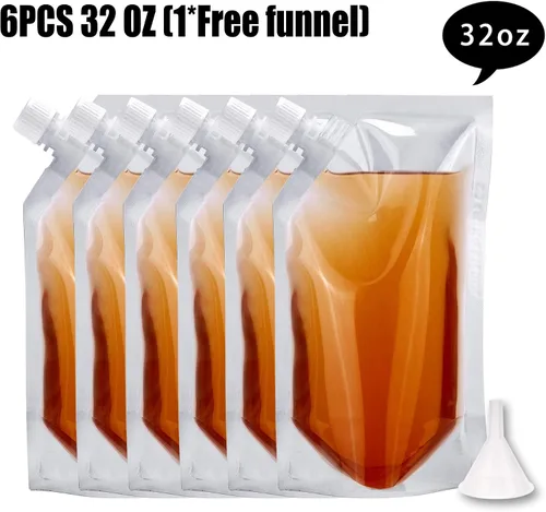 Vista 3 de Kit de bolsas ocultables y reutilizables para petaca, para ocultar alcohol