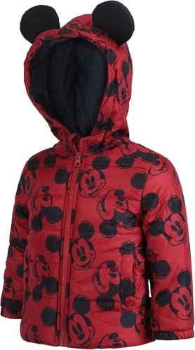 Vista 2 de Disney Chaqueta de Mickey Mouse para niños pequeños y pequeños, color rojo