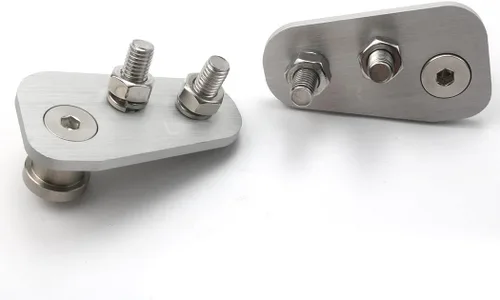 Vista 6 de Par de adaptadores de perno de puerta de golpeador de aluminio para puertas de modelo tardío Jeep CJ7 76-80