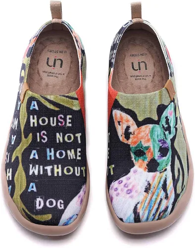 Vista 78 de UIN Mocasines casuales para mujer, de viaje, pintados, para caminar, ligeros, cómodos, de lona, tenis de moda