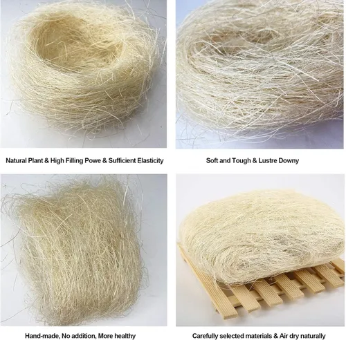 Vista 10 de kathson Materiales de anidación de pájaros, fibra de coco, material de cama cálido y transpirable, seda de lino para pájaros pequeños animales