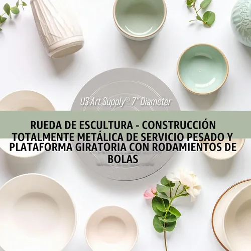 Vista 7 de U.S. Art Supply Rueda de escultura de 7 pulgadas de diámetro, resistente