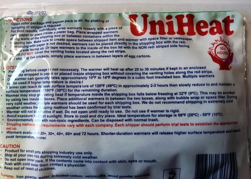 Vista 5 de Uniheat Calentadores de envío, tres pares de paquetes de calor: dos paquetes de calor de 40 horas, dos 30 horas y dos paquetes de calor de 20 horas