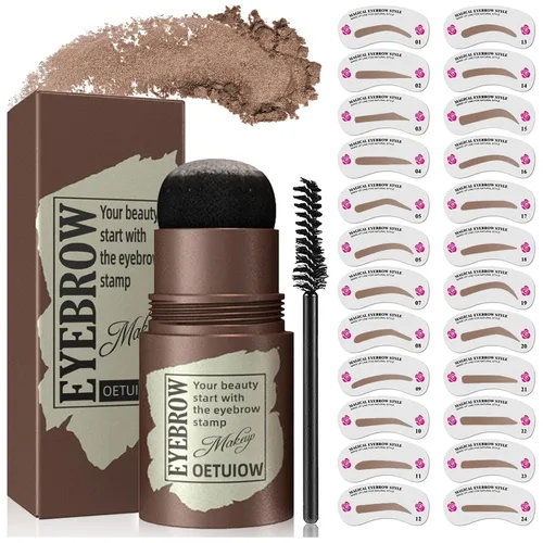 Vista 4 de Kit de plantillas para cejas y cejas, kit de plantillas para cejas para principiantes, 24 kits de modelado de cejas reutilizables y lavables, kit