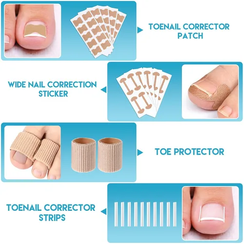 Vista 4 de Kit Profesional para Retirar Uñas Encarnadas, Incluye Gotas Correctoras de Uñas Encarnadas, Parche Corrector, Cortauñas, Lima de Uñas, Herramientas