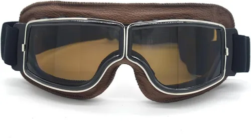 Vista 13 de Gafas de Motocicleta Vintage Antiarañazos Gafas de Scooter Esquí para Hombres Mujeres Adultos