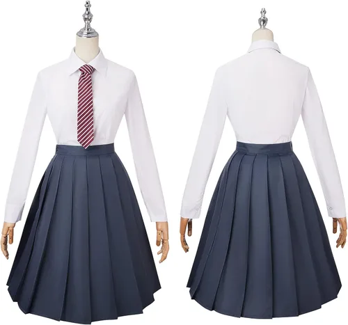 Vista 6 de Matilda the Musical Cosplay Gray Costume School Girl Dress Uniform Suit Skirt Tie Halloween Party Outfit