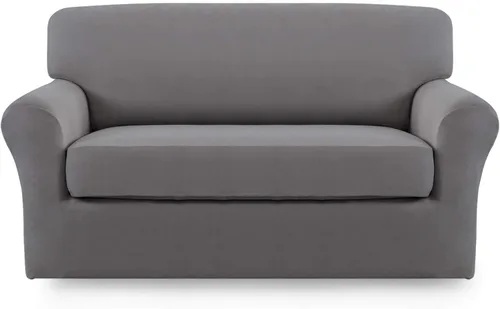 Vista 44 de Easy-Going - Funda elástica de microfibra de 2 piezas para sofá, funda suave de elastano, lavable, parte inferior elástica, protector para muebles
