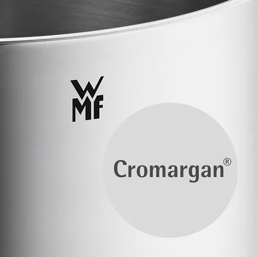 Vista 9 de WMF Juego de 4 cacerolas de inducción con tapa de vidrio de acero inoxidable pulido Cromargan con 4 funciones de vertido, ollas de inducción, escala