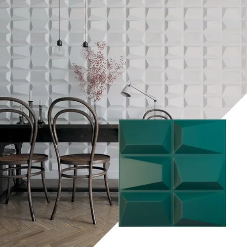 Vista 14 de Ekena Millwork WP20X20STWH 19 5/8 pulgadas de ancho x 19 5/8 pulgadas de alto Stratford EnduraWall Decorativo 3D Panel de pared cubre 2.67 pies
