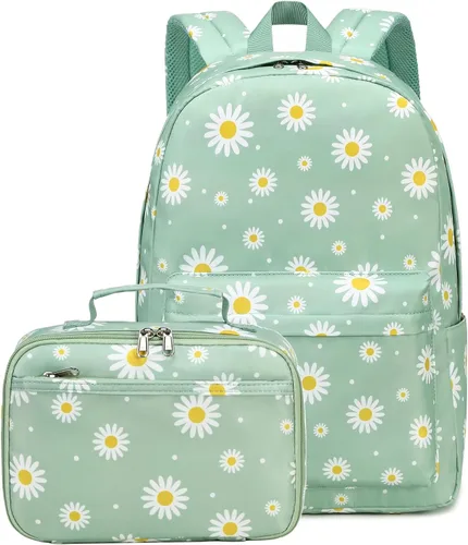 Vista 5 de CAMTOP Juego de morral y lonchera para niñas de preescolar y primaria