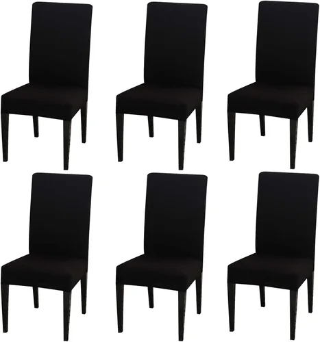 Vista 48 de Dimatic Paquete de 2 fundas elásticas de licra para sillas de comedor, extraíbles y lavables, fundas protectoras para sillas de comedor, cocina