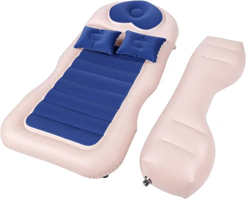 Vista 4 de Zerodis Car Back Seat Air Mattress for SUV, Inflatable Travel Bed with 2 Blue