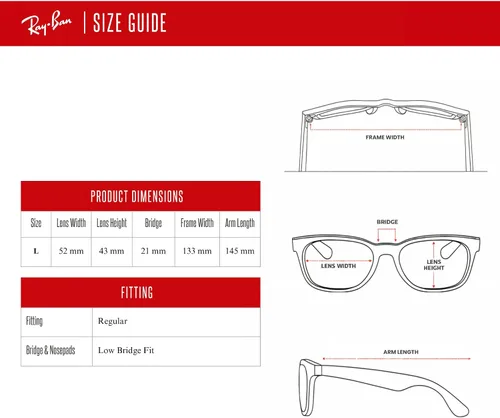 Vista 6 de Ray-Ban Mega Wayfarer RB0840SF - Lentes de sol cuadrados de puente bajo para hombres y mujeres + paquete con kit DIW