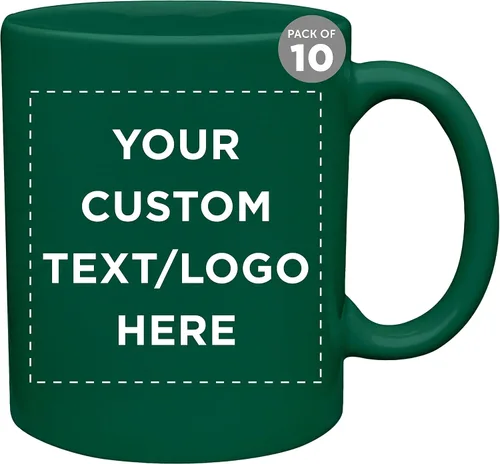 Vista 12 de Tazas de café de cerámica personalizadas para el Día del Padre, 11 onzas, juego de 10/50/100, paquete personalizado a granel, juego de tazas de café