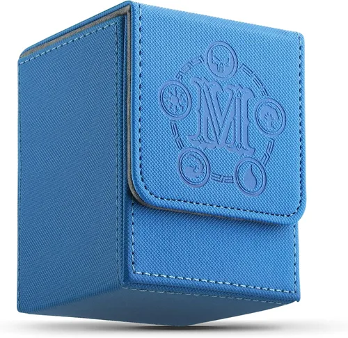 Vista 13 de Caja de cubierta TCGUARD para almacenamiento de cartas MTG, con capacidad para 100 o más cartas con funda individual, forro de microfibra y caja