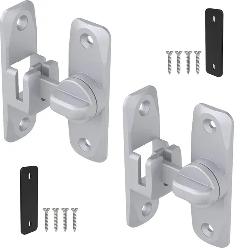 Vista 14 de Cerraduras y pestillos para puerta de granero de 90/180 grados, herraje de aluminio de seguridad para pestillo de puerta corredera, cerraduras