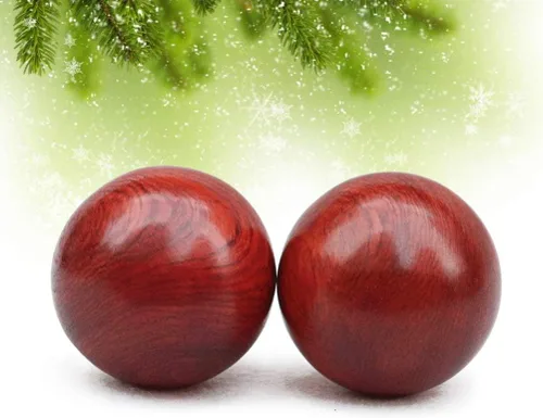 Vista 6 de HEALLILY Baoding Bolas de madera para ejercicio de salud, pelotas de meditación, masaje, fitness, terapia, masaje de manos, 2 unidades (2.4 in)